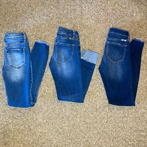 NWOT - 3 pairs - KanCan - skinny jeans - size 23